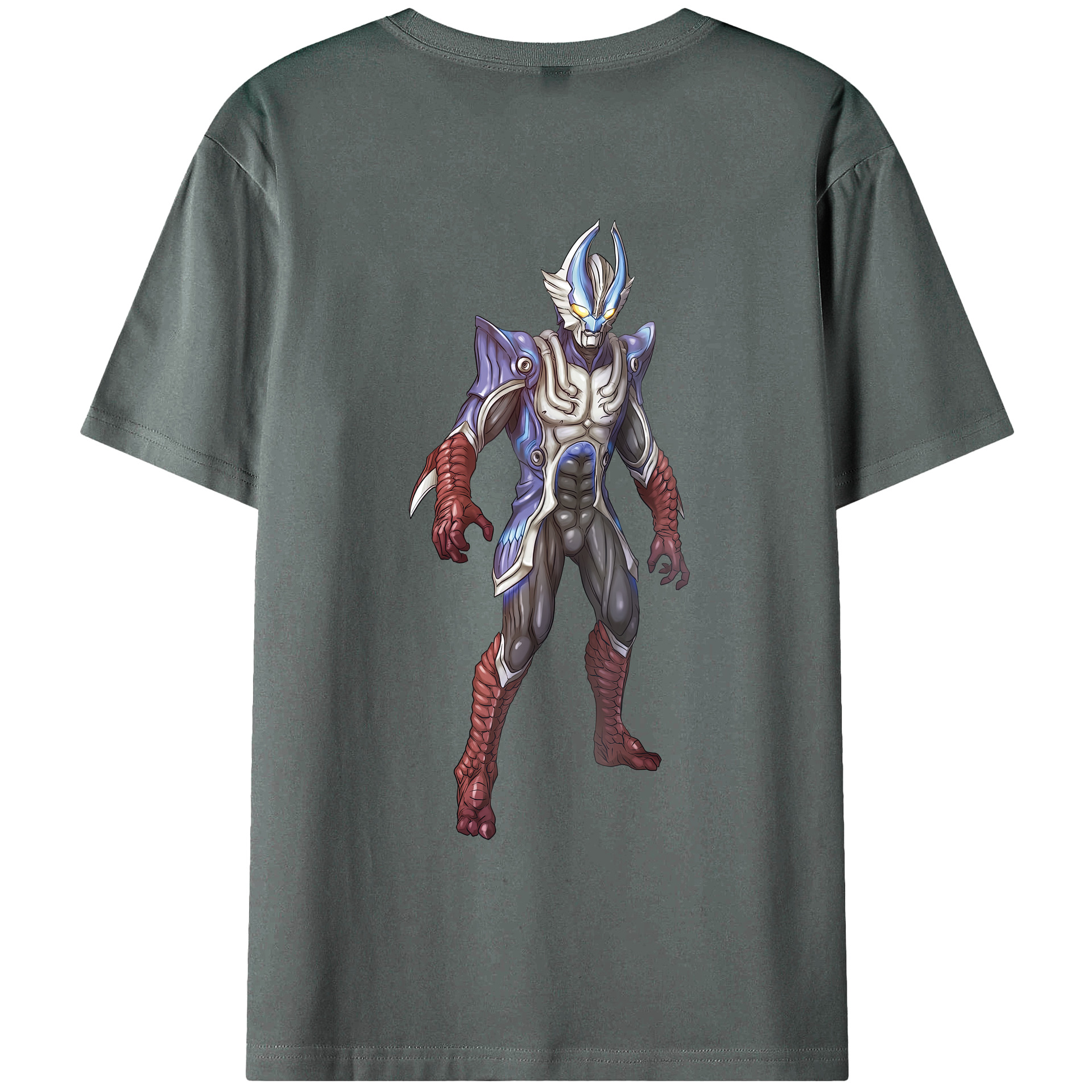 （画像用） ウルトラマン Ultraman 綿100％ メンズ半袖Tシャツ（バックプリント） 通気性